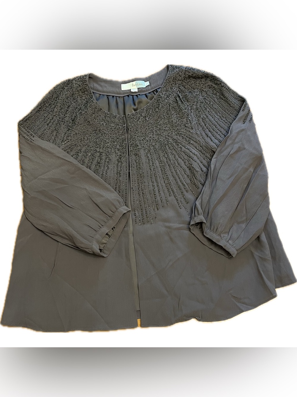 Boden Women’s US Size 8 Beaded Stella Evening Jacket Gray